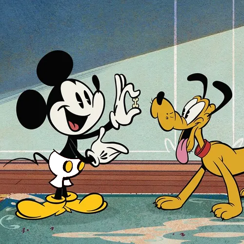 Mickey Mouse shorts color prompt preview
